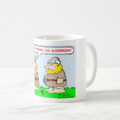 trekhoorns koffiemok (Voorkant rechts)