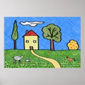 Trekhuis in het land poster (Voorkant)