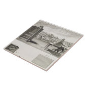 Trekhulpmiddelen: een houten camera obscura en een tegeltje (Zijkant)