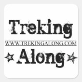 Treking Along Vierkante Sticker (Voorkant)