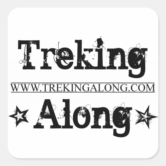 Treking Along Vierkante Sticker (Voorkant)