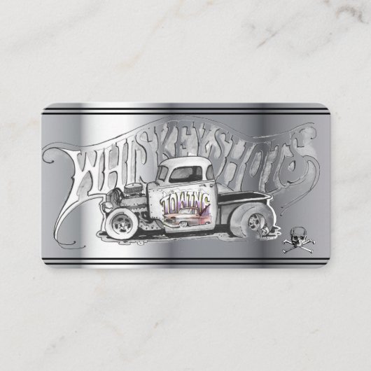  trekkende sleepvrachtwagen Auto-visitekaartje Visitekaartje (Voorkant)