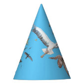 Trekkende vogels die hun vluchten traceren Illustr Feesthoedjes (Voorkant)