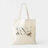 Trekkende vogels die hun vluchten traceren Illustr Tote Bag (Achterkant)