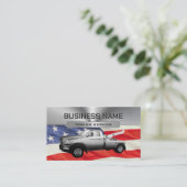 Trekkendienst metaal sleepvrachtwagen visitekaartje (Staand voorkant)