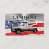 Trekkendienst metaal sleepvrachtwagen visitekaartje (Voorkant)