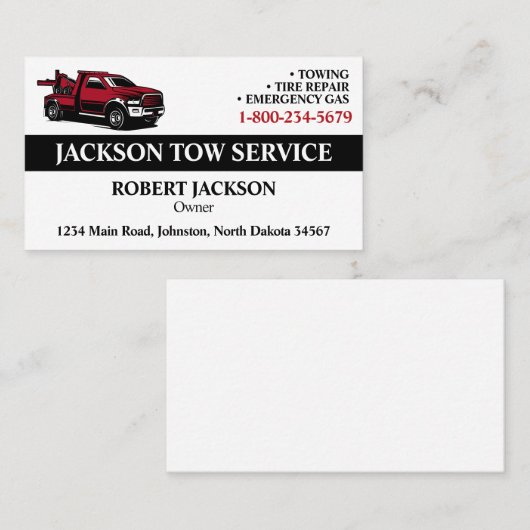 Trekkendienst Visitekaartje (Voorkant / Achterkant)