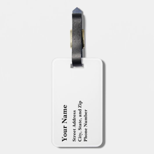 trekker bagagelabel (Achterkant verticaal)