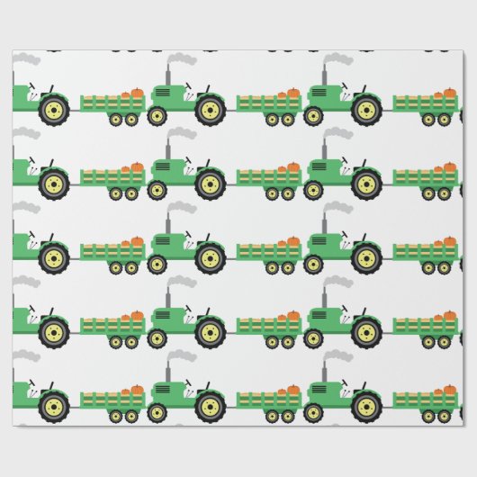 Trekker en wagon cadeaupapier (Vlak)