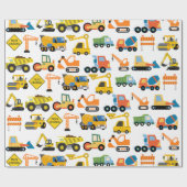 Trekker graafmachine bulldozer constructie voertui cadeaupapier (Vlak)