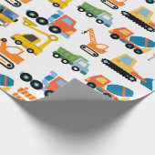 Trekker graafmachine bulldozer constructie voertui cadeaupapier (Hoek)