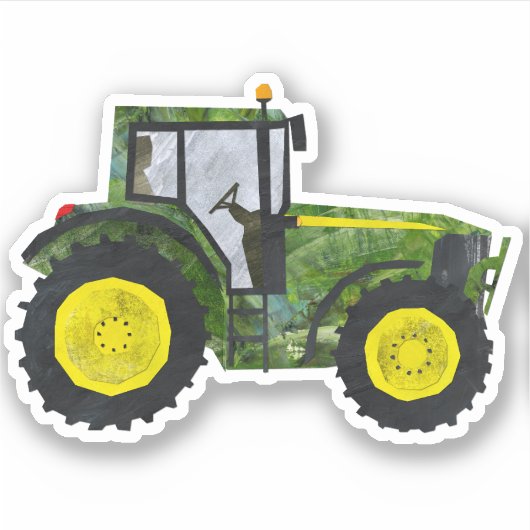 Trekker (groen en geel) sticker (Voorkant)
