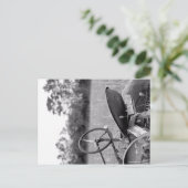 Trekker in de langste klasse feestdagenkaart (Staand voorkant)