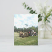 trekker in de zomer briefkaart (Staand voorkant)