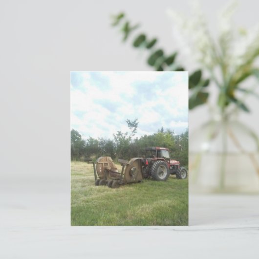 trekker in de zomer briefkaart (Staand voorkant)