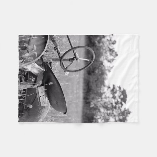  trekker in gras fleece deken (Voorkant (Horizontaal))