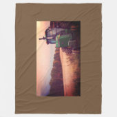 Trekker in het veld Herfst Fleece Deken (Voorkant)