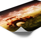 trekker in het veld poster (Hoek)