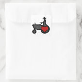 Trekker met hartliefde in het land vierkante sticker (Tas)