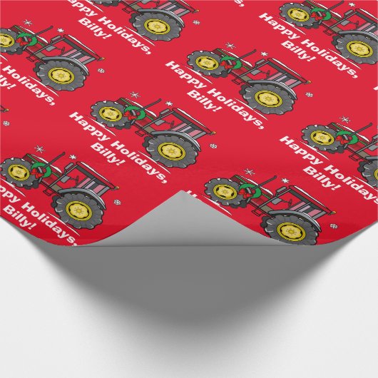 Trekker met kerstschroef cadeaupapier (Hoek)