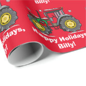 Trekker met kerstschroef cadeaupapier (Rol Hoek)