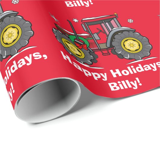 Trekker met kerstschroef cadeaupapier (Rol Hoek)