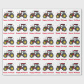 Trekker met kerstschroef cadeaupapier (Vlak)