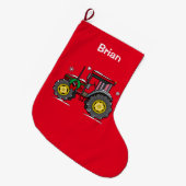 Trekker met kerstschroef grote kerstsok (Voorkant (Hangend))