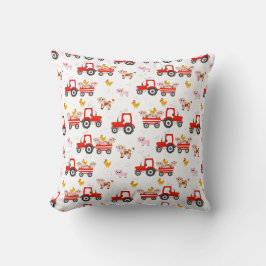 Trekker met landbouwhuisdieren kussen