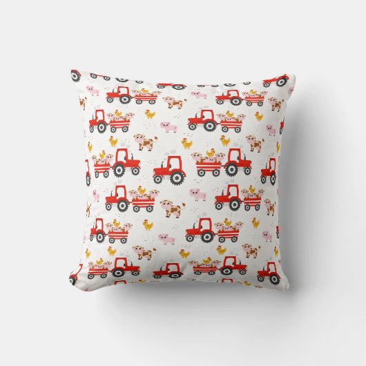 Trekker met landbouwhuisdieren kussen (Voorkant)