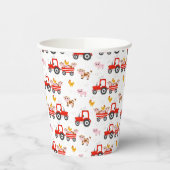 Trekker met landbouwhuisdieren papieren bekers (Links)