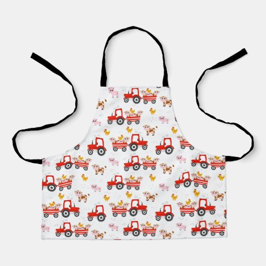 Trekker met landbouwhuisdieren schort (Voorkant)