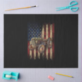 Trekker met patriottische tractor American Flag Tr Tissuepapier (Craft)