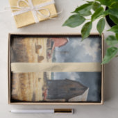  trekker met schuur op het platteland tissuepapier (Geschenk)