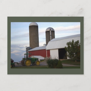 Trekker op Boerderij Briefkaart