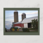 Trekker op Boerderij Briefkaart (Voorkant)