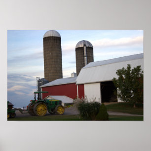 Trekker op Boerderij Poster