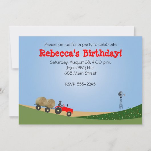 Trekker op de uitnodiging van de partij van het Bo (Achterkant)