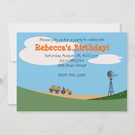 Trekker op de uitnodiging van de partij van het Bo (Achterkant)