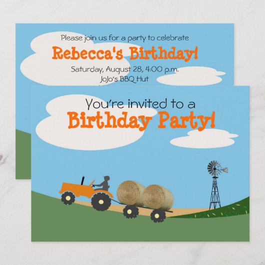 Trekker op de uitnodiging van de partij van het Bo (Voorkant / Achterkant)