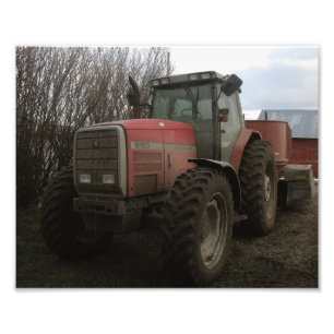 Trekker op het Boerderij Foto Afdruk