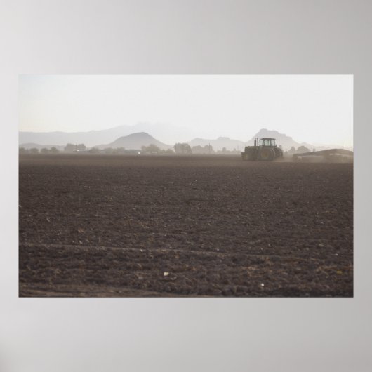Trekker op het veld poster (Voorkant)