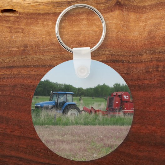 Trekker op het veld sleutelhanger (Voorkant)