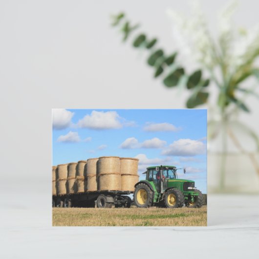 Trekker op het werk briefkaart (Staand voorkant)