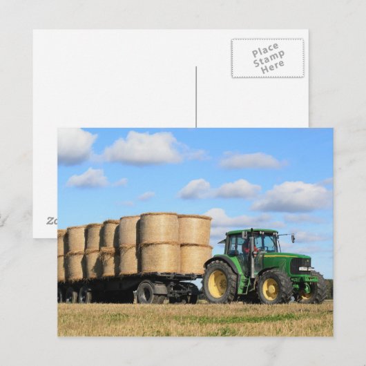 Trekker op het werk briefkaart (Voorkant / Achterkant)