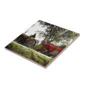 Trekker op stalen wielen tegeltje (Zijkant)