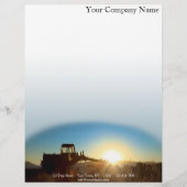 Trekker op zonsopgang op een blauwe achtergrond va custom briefhoofd (Voorkant)