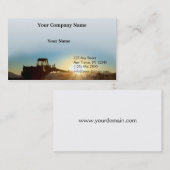 Trekker op zonsopgang op een blauwe achtergrond va visitekaartje (Voorkant / Achterkant)