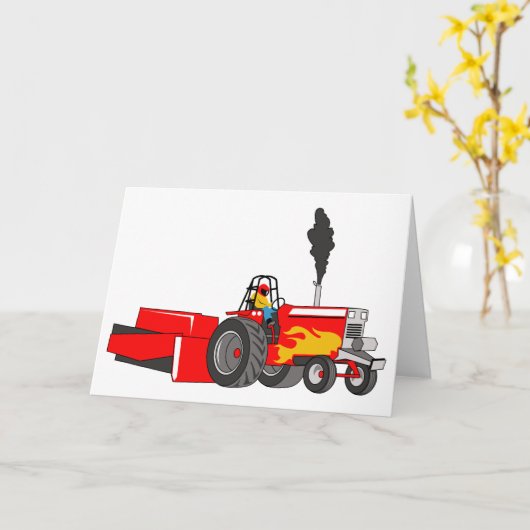 Trekker Pulling Kaart (Gele Bloem)