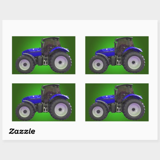 trekker rechthoekige sticker (Vel)